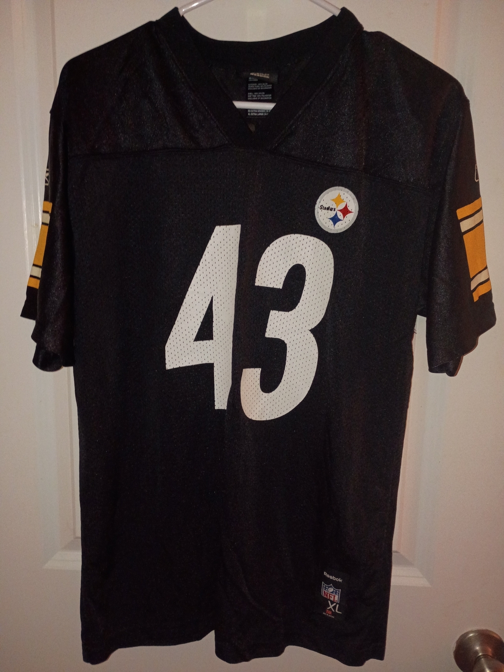 Pittsburgh Steelers #43 Black Women's Football Jersey - Reebok